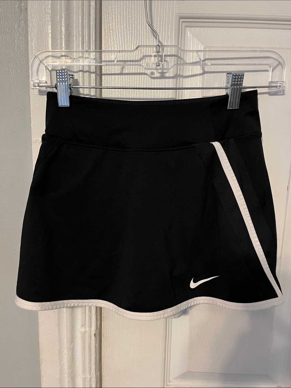 Nike Dri-Fit Black Skort with White Trim